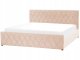Beliani Łóżko z pojemnikiem welurowe 180 x 200 cm beżowe ROCHEFORT 6