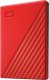 Dysk zewnętrzny HDD WD Išorinis kietasis diskas HDD Western Digital My Passport (2TB, USB 3.2) Raudona 1