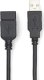 Kabel USB Nedis USB-A - USB-A 1 m Czarny (CCGL60010BK20) 1