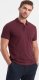 Ombre T-shirt męski polo z ozdobnymi guzikami - bordowy V6 S1744 S 1