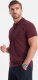 Ombre T-shirt męski polo z ozdobnymi guzikami - bordowy V6 S1744 S 3