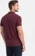 Ombre T-shirt męski polo z ozdobnymi guzikami - bordowy V6 S1744 S 8
