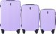 Wings Wings Egret Zestaw 3 walizek podróżnych ABS L,M,S jasnofioletowe 1