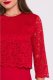 Stylove S381 Kombinezon z koronkową górą - czerwony (kolor czerwony, rozmiar L) 3