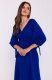 Stylove S383 Sukienka rozkloszowana z wiązanymi rękawami - chabrowa (kolor chaber, rozmiar XXL) 3