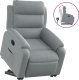 vidaXL vidaXL Podnoszony fotel rozkładany, jasnoszary, obity tkaniną 2
