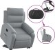 vidaXL vidaXL Podnoszony fotel rozkładany, jasnoszary, obity tkaniną 5