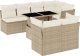 vidaXL 8-cz. zestaw mebli ogrodowych z poduszkami, beżowy, polirattan 2
