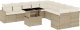 vidaXL 11-cz. zestaw mebli ogrodowych z poduszkami, beżowy, polirattan 1