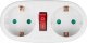 Maclean Gniazdko prądowe Maclean, rozgałęźnik z 2 gniazdami i wyłącznikiem, typu F, 2x16A, MCE338 F 3