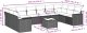 vidaXL 11-cz. zestaw mebli ogrodowych z poduszkami, szary rattan PE 8