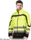 Kurtka męska Reis NEMO - męska kurtka SOFTSHELL ochronna, stójka, 3 kieszenie, powłoka 100% poliester, pasy odblaskowe - żółto-czarny 2XL 1