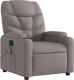 vidaXL vidaXL Rozkładany fotel masujący, taupe, obity tkaniną 3