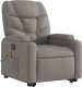 vidaXL vidaXL Podnoszony fotel masujący, rozkładany, kolor taupe, tkanina 4