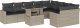 vidaXL 10-cz. zestaw wypoczynkowy do ogrodu, z poduszkami, jasnoszary 2