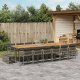 vidaXL 17-cz. zestaw mebli ogrodowych z poduszkami, szary, rattan PE 1