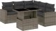 vidaXL 6-cz. zestaw mebli ogrodowych z poduszkami, szary, polirattan 2