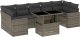 vidaXL 8-cz. zestaw mebli ogrodowych z poduszkami, szary, polirattan 2