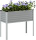 vidaXL Donica ogrodowa, szara, 100x41x90 cm, stal 1