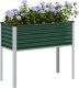vidaXL Donica ogrodowa, zielona, 100x41x90 cm, stal 1