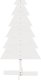 vidaXL Drewniana choinka do udekorowania, biała, 120 cm, sosnowa 3