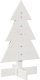 vidaXL Drewniana choinka do udekorowania, biała, 60 cm, sosnowa 2