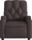 vidaXL Fotel rozkładany, ciemnobrązowy, obity tkaniną 6