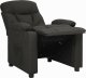 vidaXL Fotel rozkładany, czarny, obity tkaniną 4