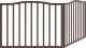 vidaXL Składana bramka dla psa, 2 panele, brązowy dąb, 160 cm, drewno 5