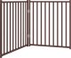 vidaXL Składana bramka dla psa, 2 panele, brązowy dąb, 160 cm, drewno 2