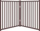 vidaXL Składana bramka dla psa, 2 panele, brązowy dąb, 160 cm, drewno 4