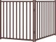 vidaXL Składana bramka dla psa, 2 panele, brązowy dąb, 160 cm, drewno 6