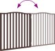 vidaXL Składana bramka dla psa, 2 panele, brązowy dąb, 160 cm, drewno 7