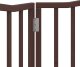 vidaXL Składana bramka dla psa, 2 panele, brązowy dąb, 160 cm, drewno 8