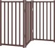 vidaXL Składana bramka dla psa, 3 panele, brązowy dąb, 150 cm, drewno 2