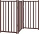 vidaXL Składana bramka dla psa, 3 panele, brązowy dąb, 150 cm, drewno 6
