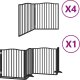 vidaXL Składana bramka dla psa, z drzwiami, 12 paneli, czarna, 960 cm 1