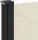 vidaXL Zwijana markiza boczna na taras, kremowa, 180 x 600 cm 7