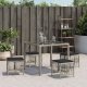 vidaXL Stołki ogrodowe z poduszkami, 4 szt., jasnoszare, 41x41x36 cm 3