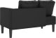 vidaXL Szezlong z poduszkami, czarny, sztuczna skóra 5
