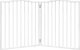 vidaXL Składana bramka zabezpieczająca dla psa, 2 panele, biała, 160cm 4