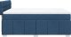 vidaXL Łóżko kontynentalne z materacem, niebieskie, tkanina, 160x200cm 7