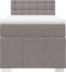 vidaXL Łóżko kontynentalne z materacem, taupe, tkanina, 80x200 cm 4