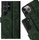Surazo Skórzane etui na telefon RFID Wallet case - Ornament Zielony - TPU Czarne Google Pixel 8 4
