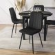 Mebel Elite Krzesło Tapicerowane do Jadalni IBIS Czarne Welurowe Nowoczesne Loft 1