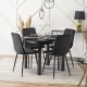 Mebel Elite Krzesło Tapicerowane do Jadalni IBIS Czarne Welurowe Nowoczesne Loft 3