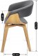 Mebel Elite Krzesło Tapicerowane z Drewna Giętego GARY Dąb Złoty/Szare Nowoczesne Loft 8