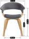 Mebel Elite Krzesło Tapicerowane z Drewna Giętego GARY Dąb Złoty/Szare Nowoczesne Loft 9