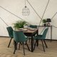Mebel Elite Krzesło Tapicerowane do Salonu RICK Zielone Welurowe Nowoczesne Loft 4