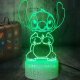 Lampka biurkowa Creative Lampka Nocna Dla Dzieci Lilo I Stich 3D Led 3